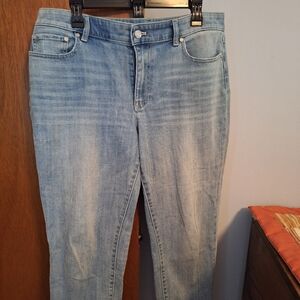 Talbots Grilfriend Flawless Light Blue Women's Cropped Jeans Size 12